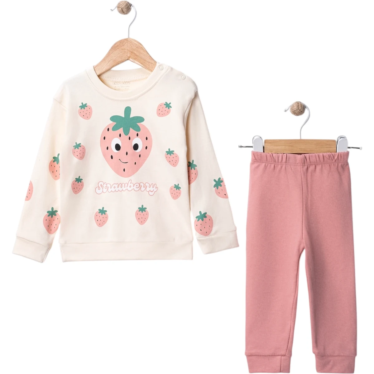Strawberry Baskılı İnterlok Penye Kız Tkm