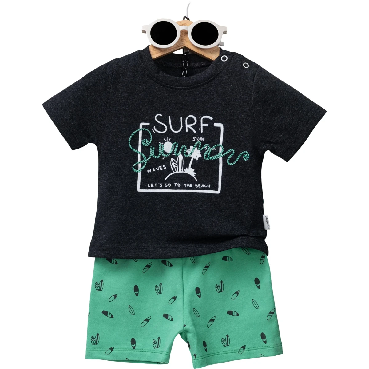 Surf Baskılı Erkek Yazlık Takım