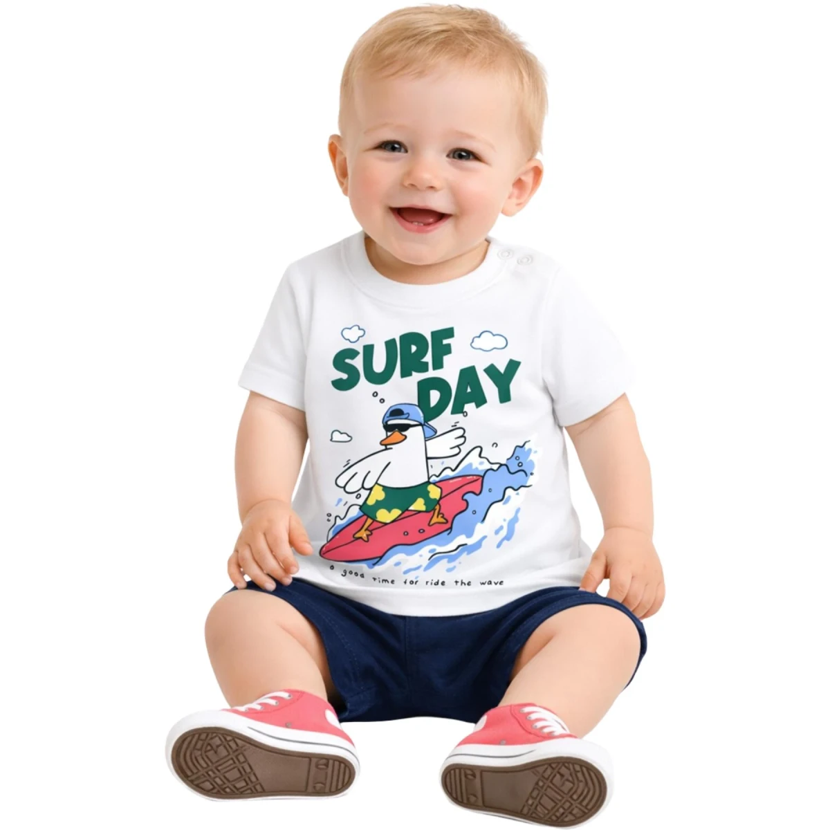 Surfday Baskılı Kısa Kollu Tişört 6 Ay - 18 Ay
