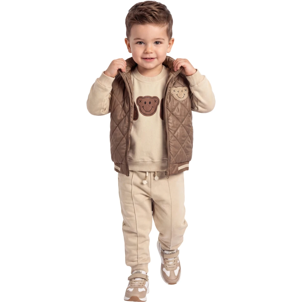 Muslin Teddy Bear With Vest Set
