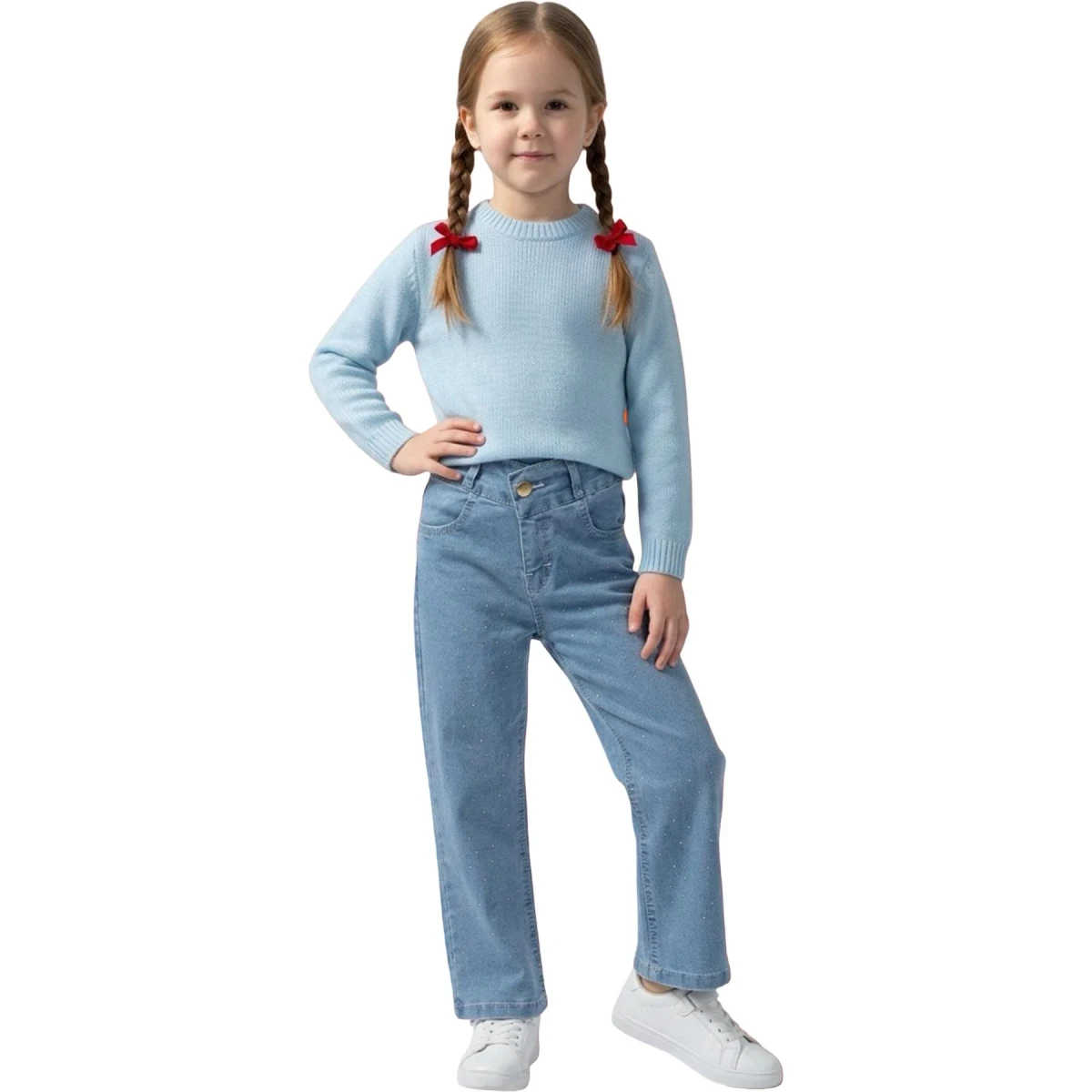 Rhinestone Denim Jeans
