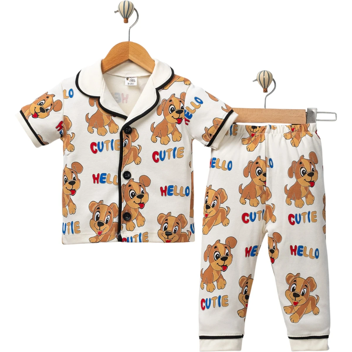 Tatlı Köpek Kısa Kollu Pijama Takım