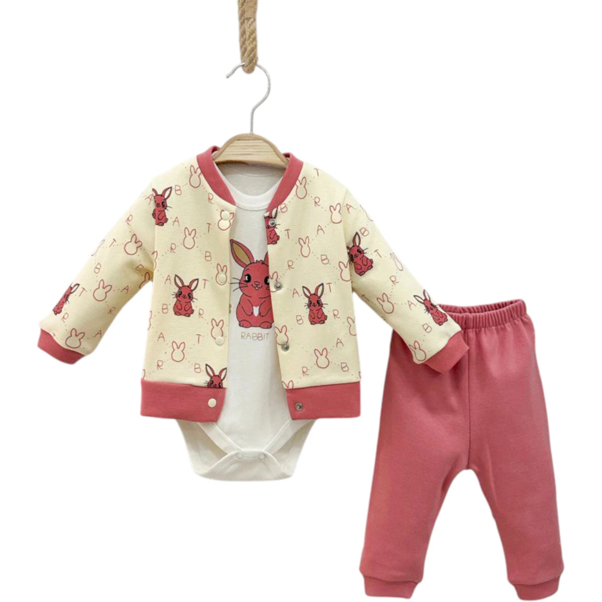 Bunny Pattern 3-Piece Set