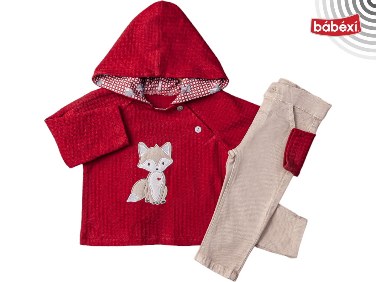 Tilki Nakışlı Sweatshirt Pantolon Takımı