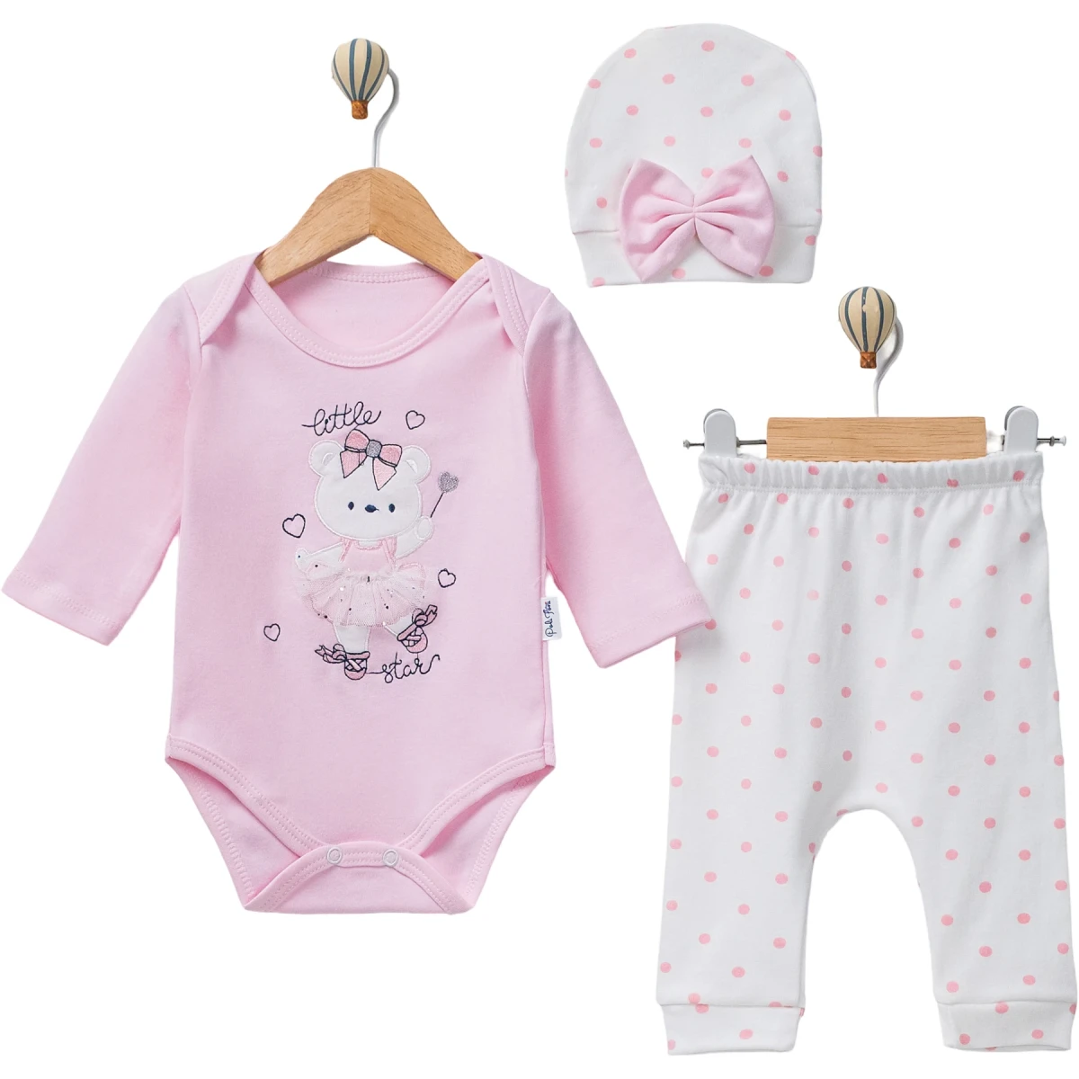 Tulle Teddy Bear 3-Snap Set