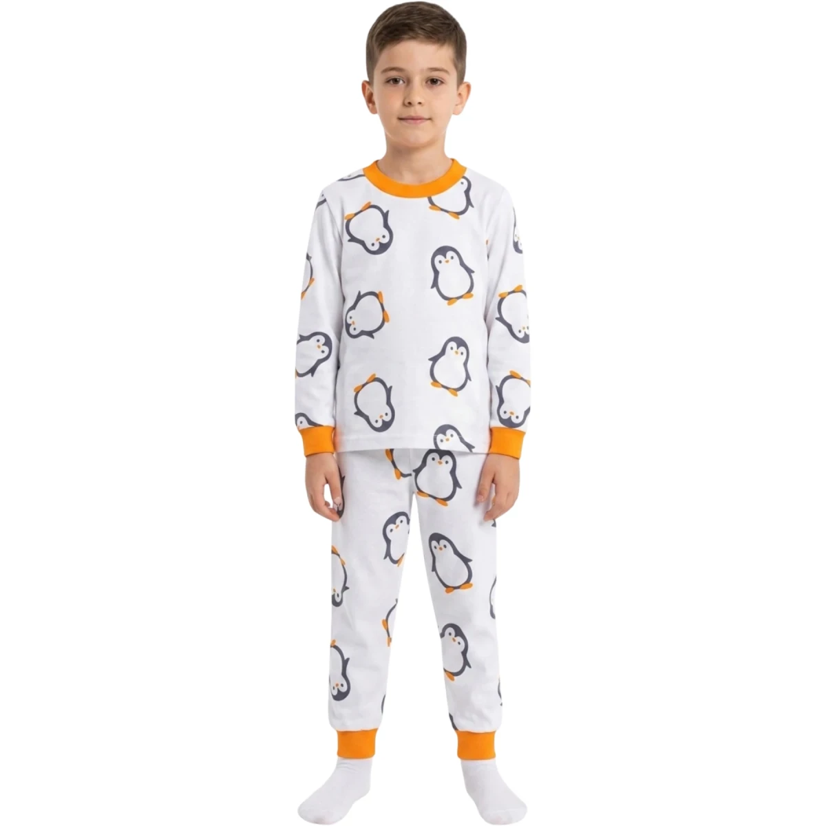 Orange Penguin Pajamas