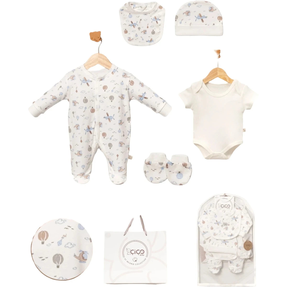 Airplane Print 5-Piece Gift Set