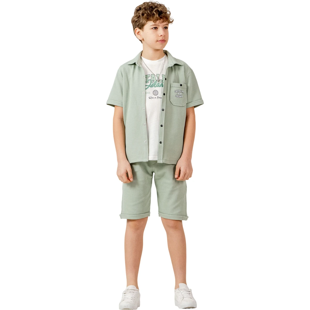 Boys' Short-Sleeve Three-Piece Set