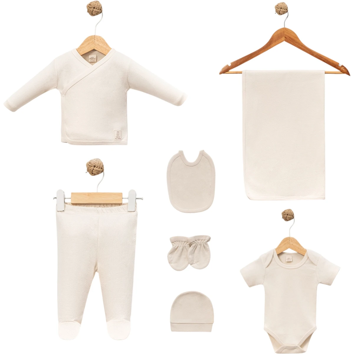 Rain pattern with blanket 7 piece newborn set