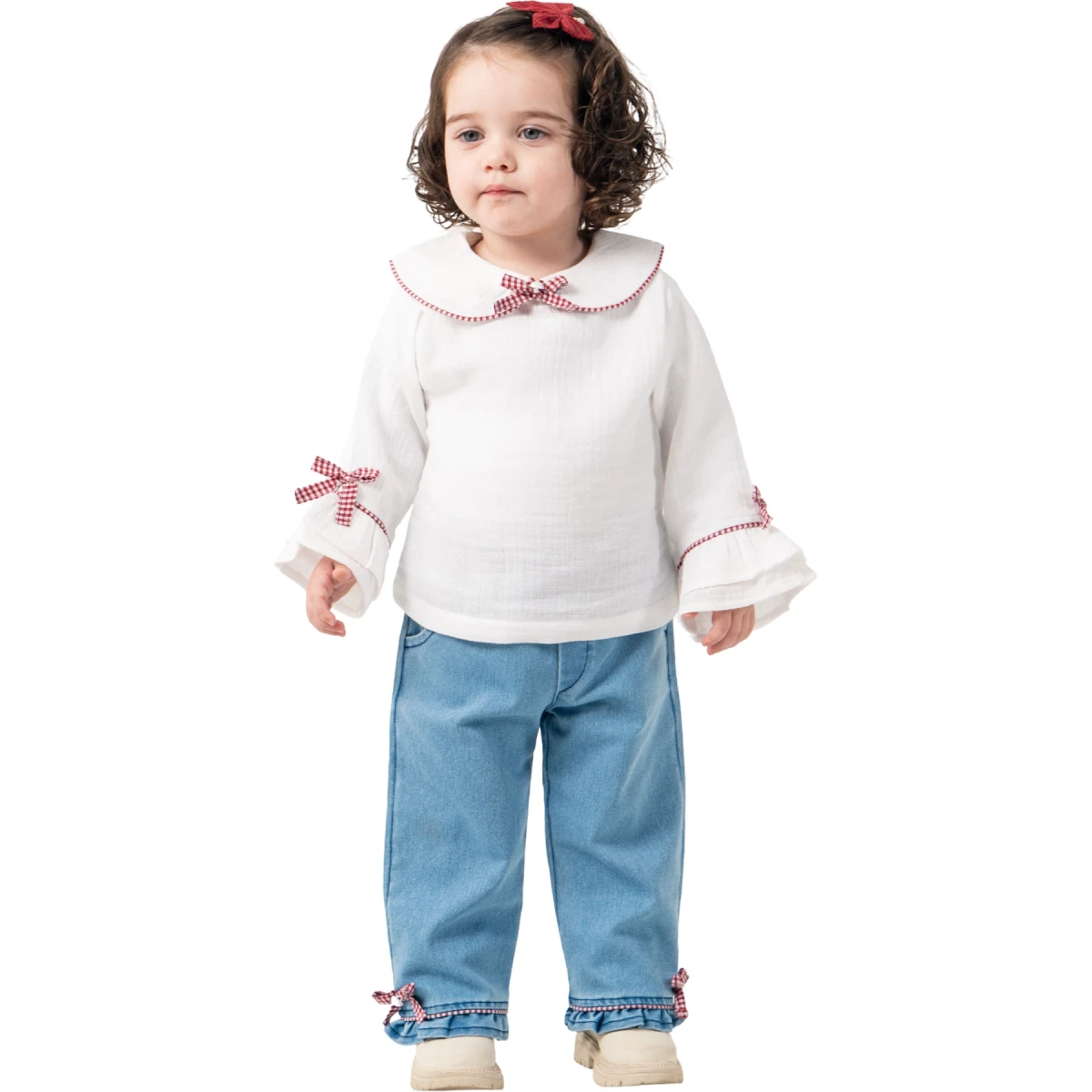 Collared Gingham Set