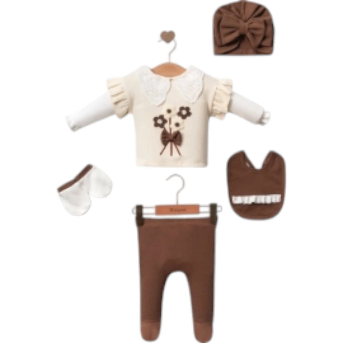 Yakası Dantelli 5li Set Kutu