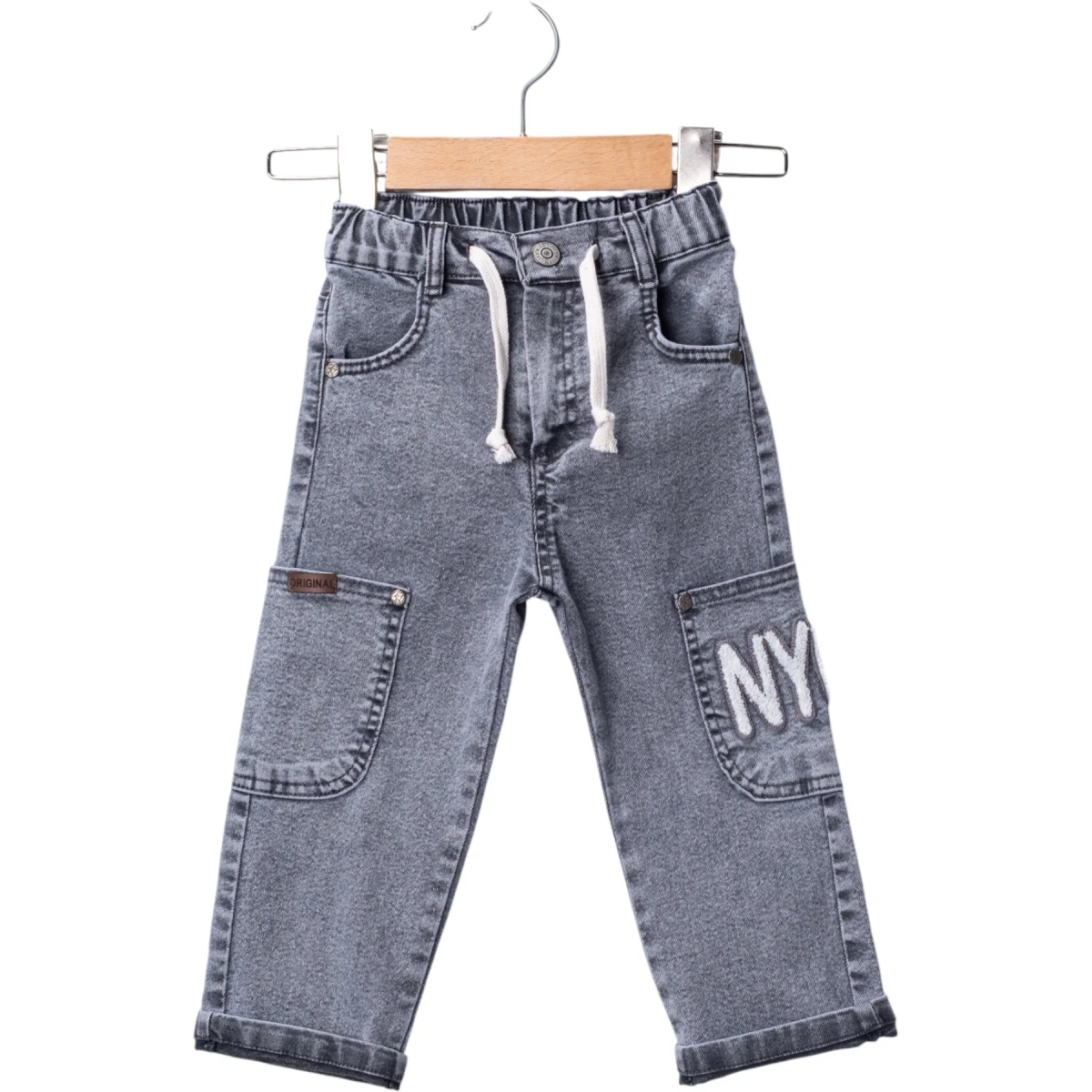 Side Pocket Stretch Denim Pants