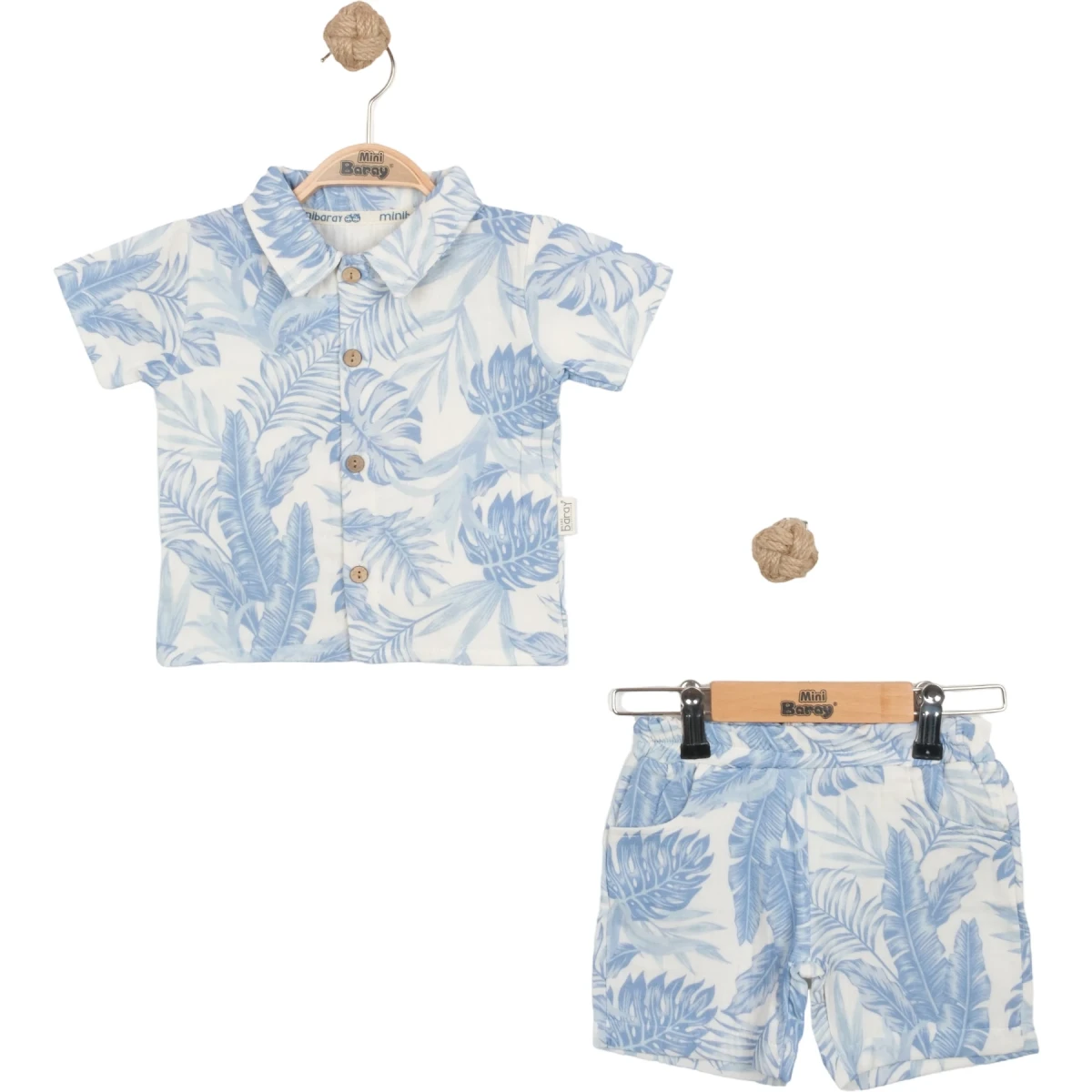 Leaf Print Muslin Boys' Set