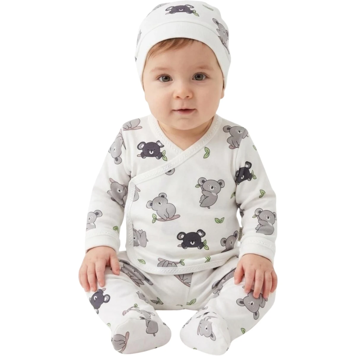 Combed Cotton Baby Bodysuit Set - Boys, 3 months