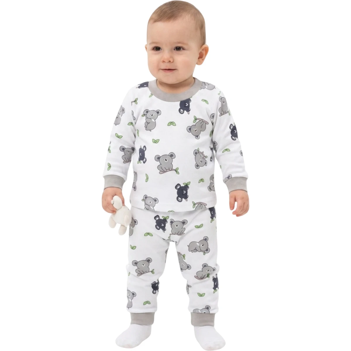 Leafy Gray Koala Pajama Set