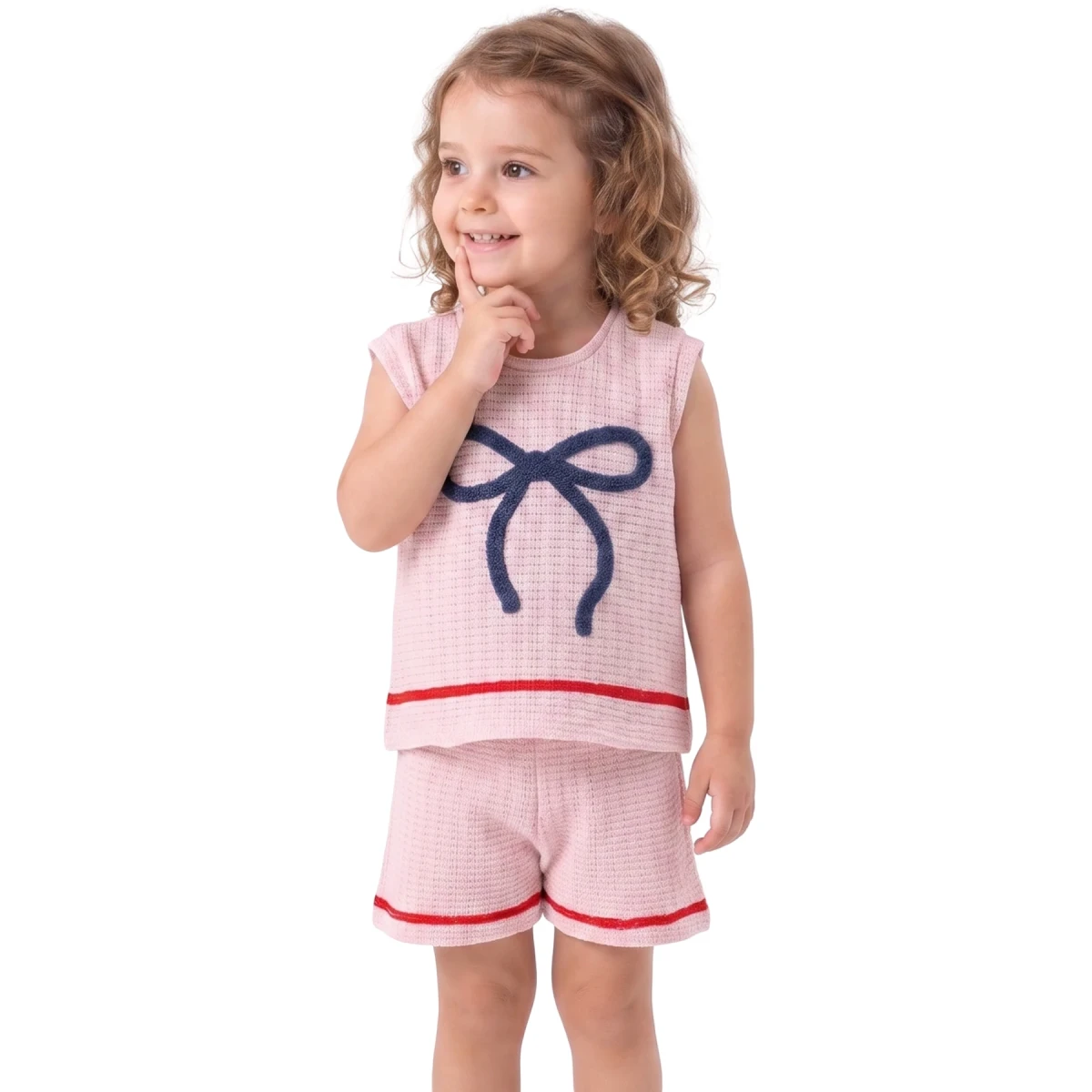 Summer Knit Knitted with Shorts Set