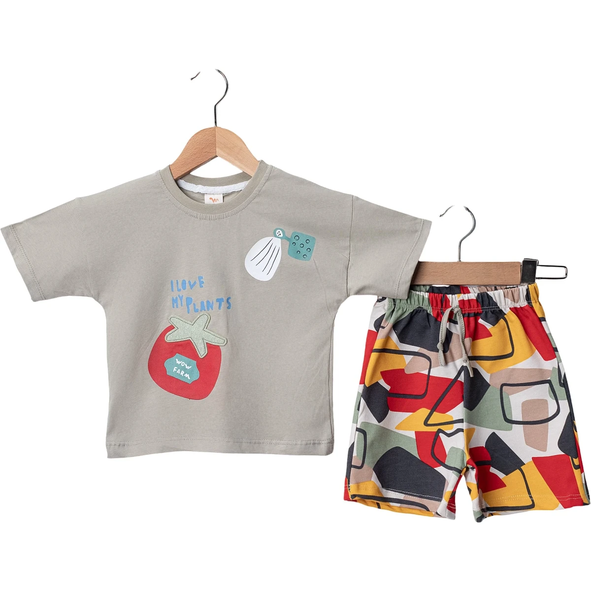 Summer Star Embroidered With Shorts Set