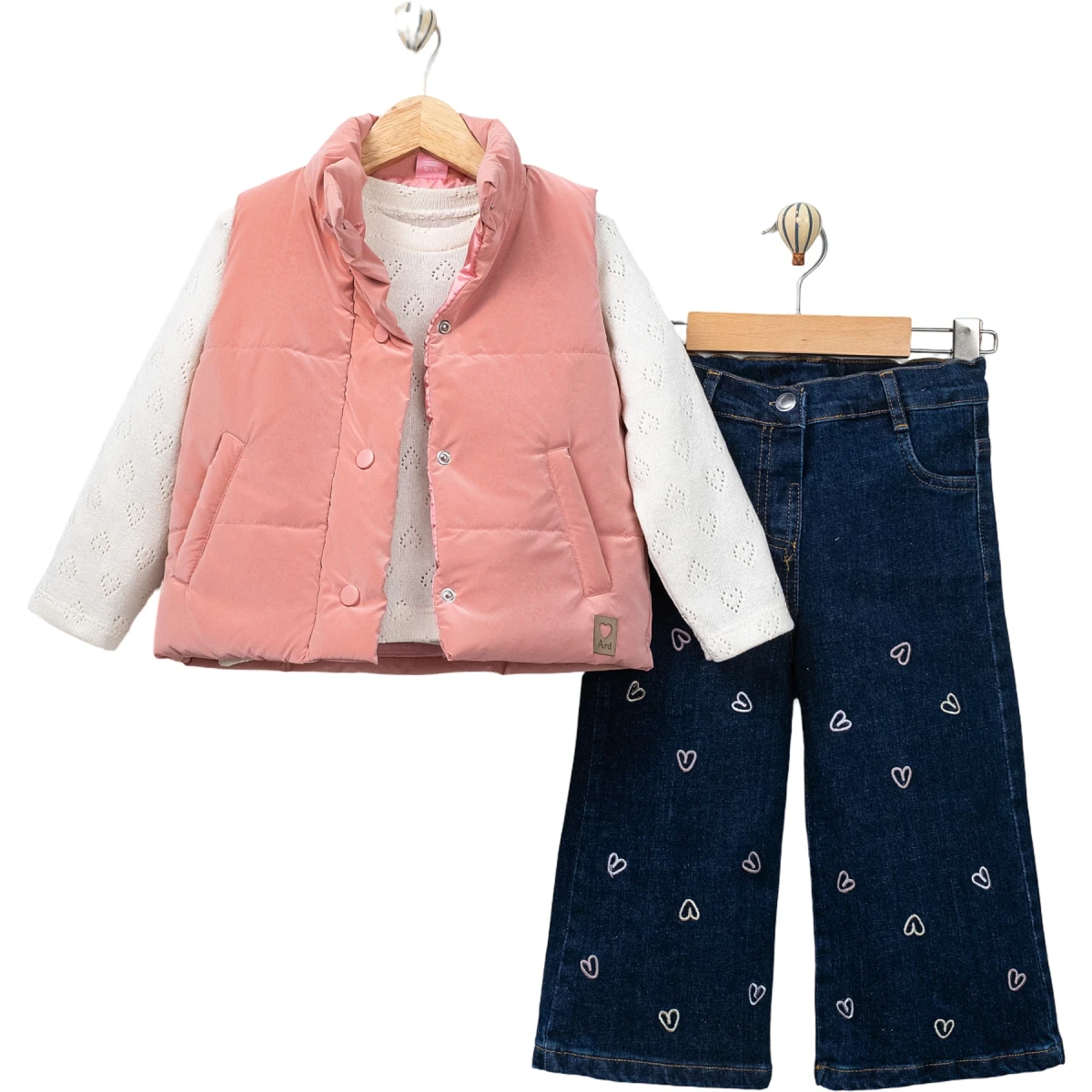 Vested Knit Three-Piece Set