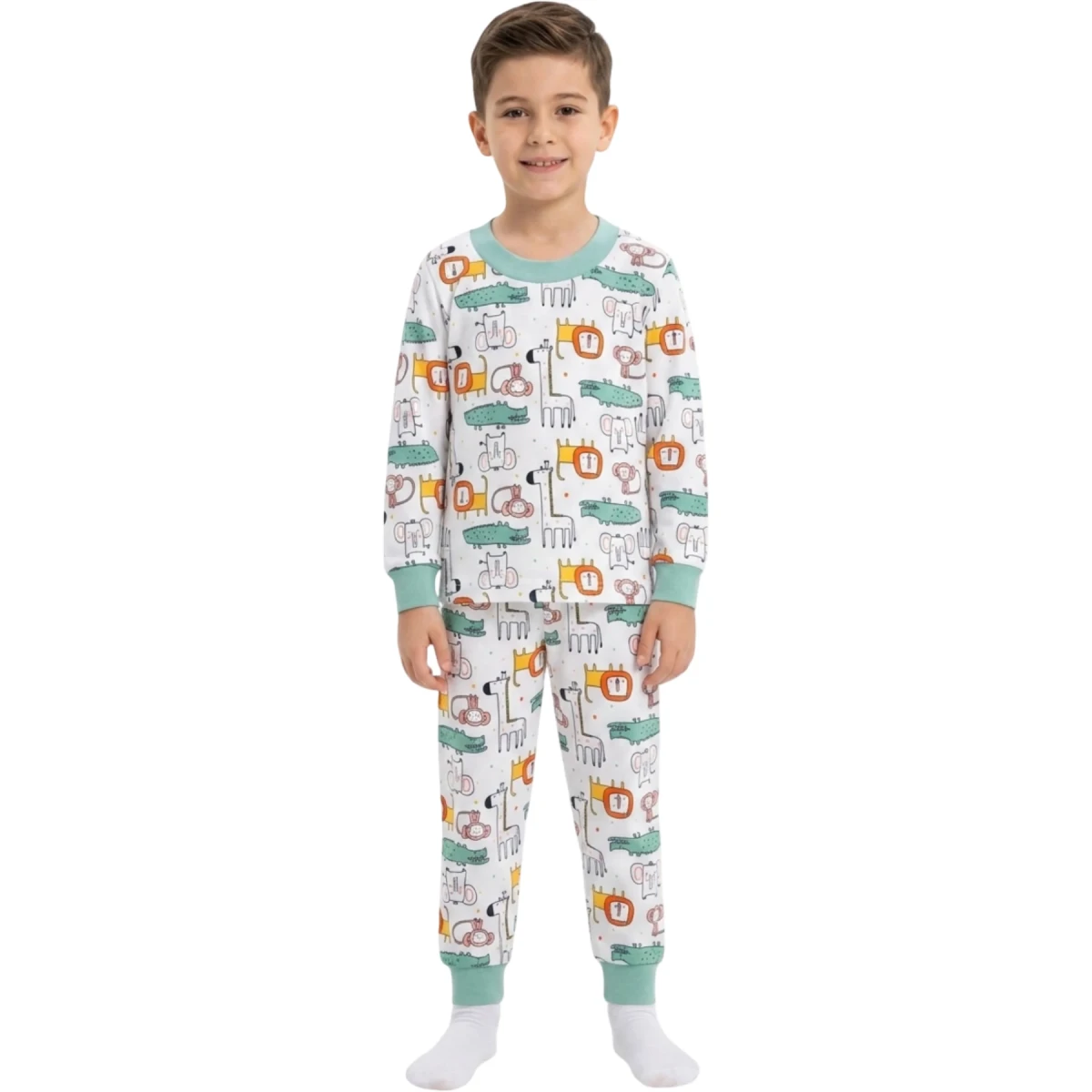 Yeşil Hayvanlar Alemi Pijama 10 Yaş - 12 Yaş