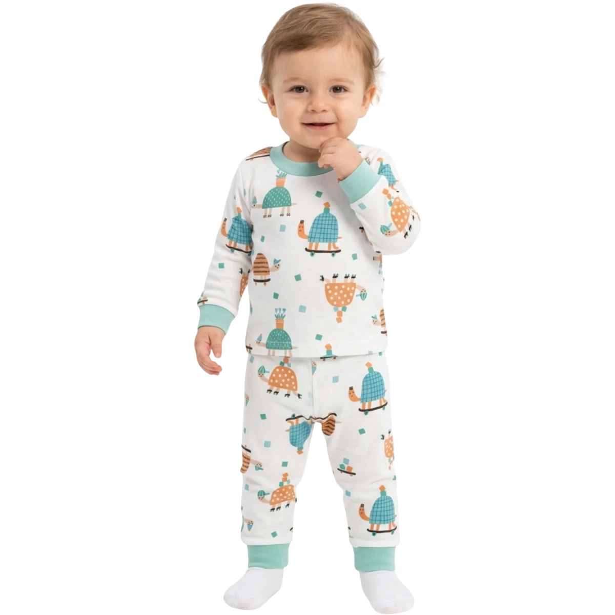 Green Turtle Pajama Set