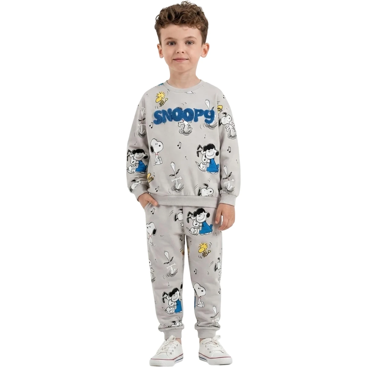 Zara Snoopy Appliqué Boys' Set