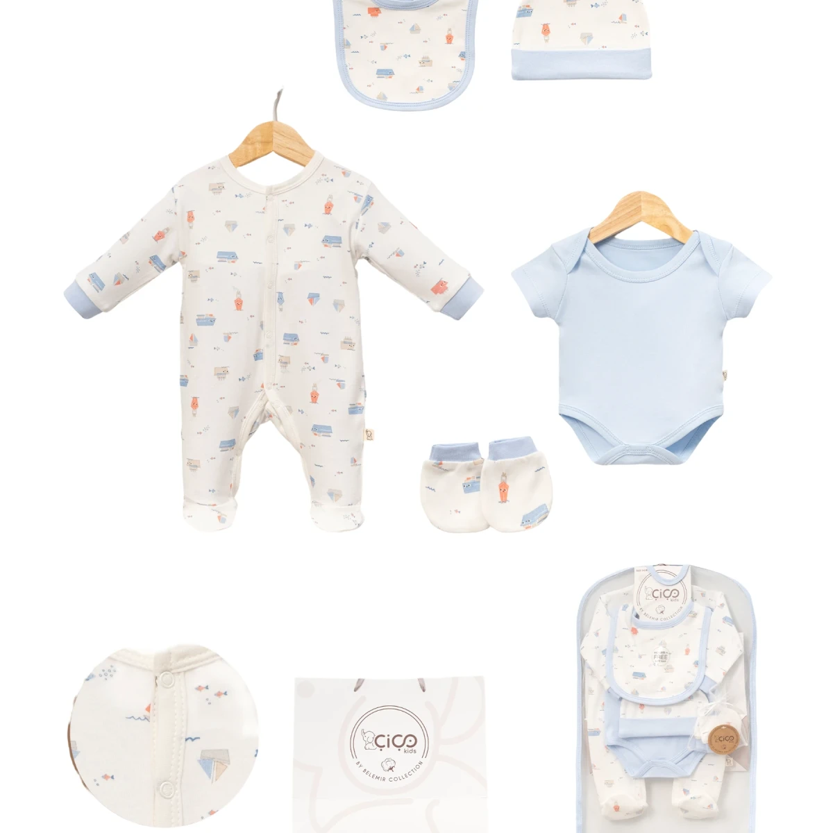 Ship Print 5-Piece Gift Set