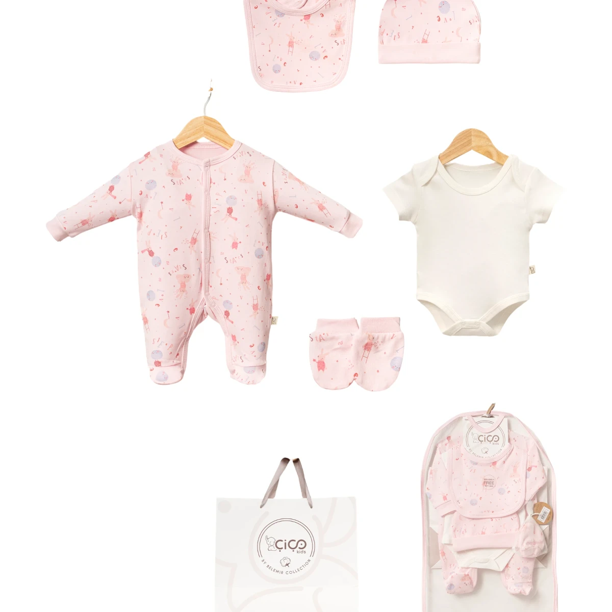 Rabbit Print 5-Piece Gift Set