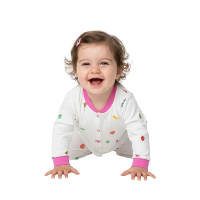24 Ay Çıtçıtlı Pijama Fuşya Meyve