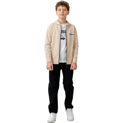 2-Piece With Necklace Zippered Shirt