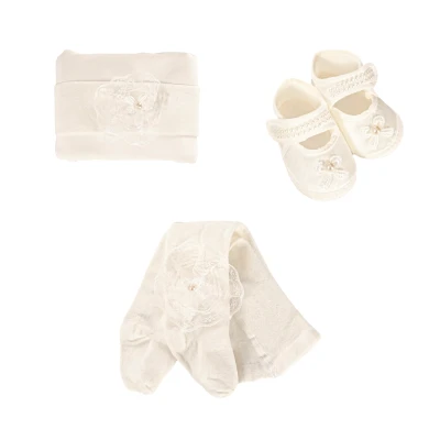 3 Parça Patik Set İncili