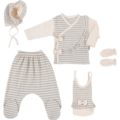 5 Li Bodysuit Set Raporlu Fırfırlı