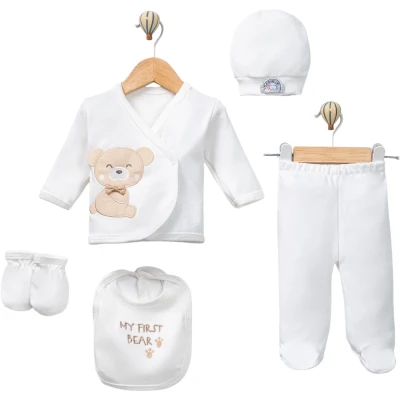 5-Piece Bear Concon Luxury Baby Zıbın (Baby Wrap Top)
