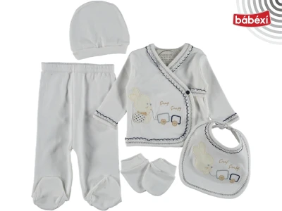 5-Piece Newborn Plain Bodysuit Set
