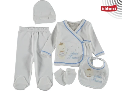 5-Piece Newborn Plain Bodysuit Set