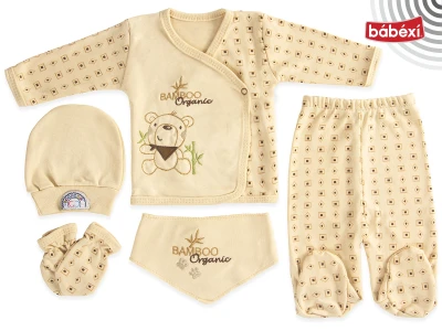 8-Piece Organic Deluxe Bamboo Bunny Baby Bodysuit Set