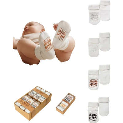 Abs Baskılı Erkek Kutulu Bebe Corap 9 Ay