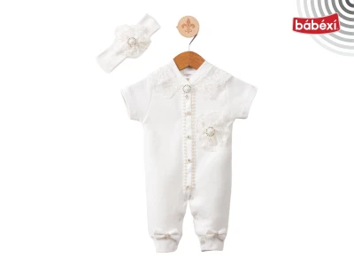 Amore Baby Kısa Kol Tulum İncili