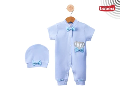 Amore Baby Kısa Tulum Mavi Erkek Kral