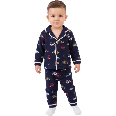 Arabalı Baskılı Uzun Kollu Pijama Takım 9 Ay - 2 Yaş
