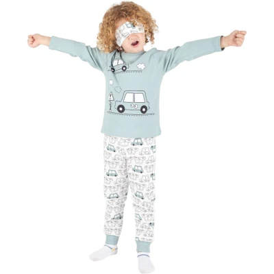 Car-Print Pajama Set