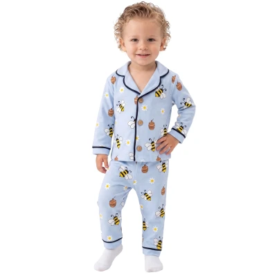 Arılı Baskılı Uzun Kollu Pijama Takım 9 Ay - 2 Yaş