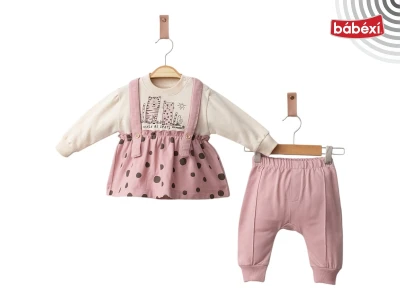 Askili Leopar Kız Bebe Takım