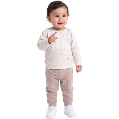 Lion Giraffe Crocodile Printed Two-Piece Set