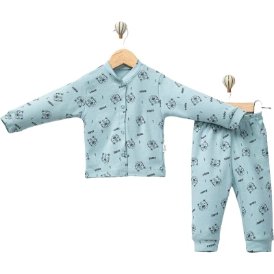 Lion Print Front Snap Set