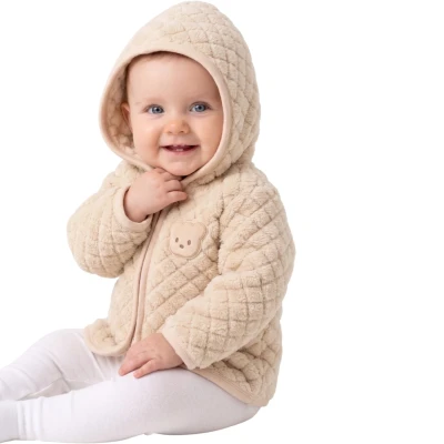 Bear Jacquard Diamond-Pattern Welsoft Cardigan