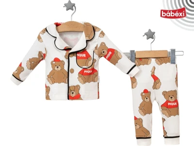 Ayıcık Baskılı Pijama Takım