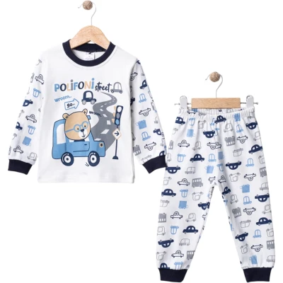 Ayıcıklı Arabalı Pijama Takım