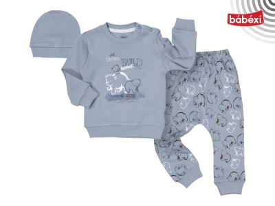 Bear Print Hooded Set