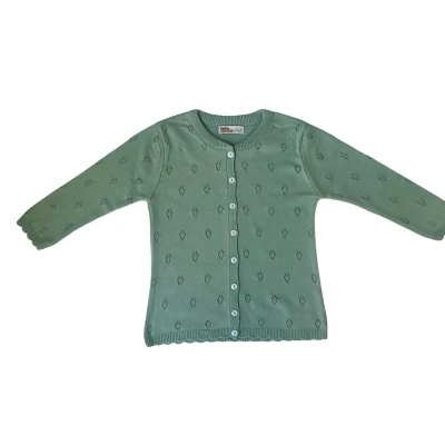 Baby One Small Diamond Openwork Cardigan