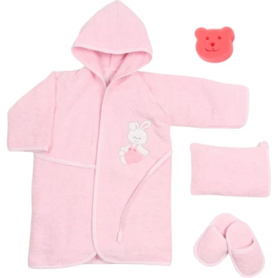 Babydo Bornoz 4 Lü Set Mutlu Tavşan